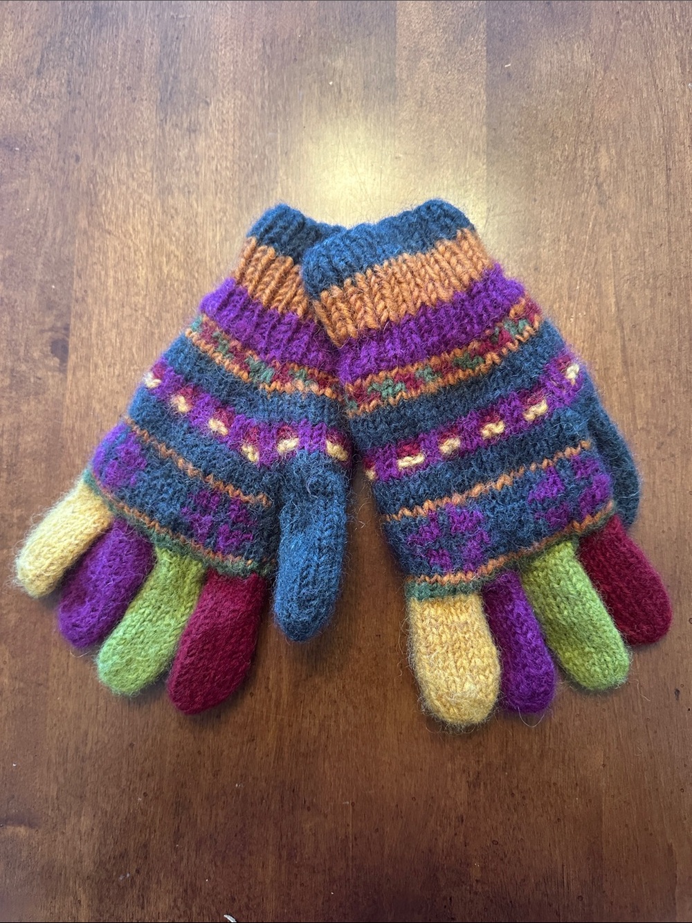 Namaste wool fleece lined gloves OS